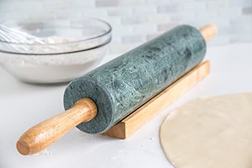 Fox Run Marble Rolling Pin and Base, Green 2.5 x 18 x 3 inches 7