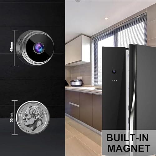 DWGZYYD Mini Camera for Home Security 1080P HD Indoor Battery Mini Wireless WiFi Security Camera APP Control Pet Surveillance for Room Nanny Cam with Motion Detection Night Vision 7