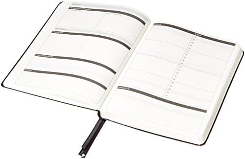 Amazon Basics Daily Planner and Journal, Weekly and Monthly, Undated, Productivity Organization with Goals, Hardcover, 5.8" x 8.25", Black 4
