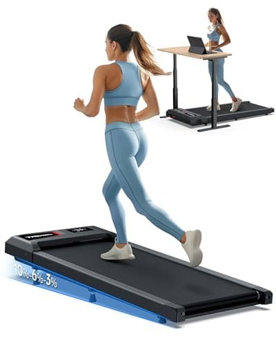 Walking Pad with 10% Incline, Walking Pad Treadmill 265lb Capacity, [Voice Control] Works with KINOMAP WELLFIT APP, 2.5HP Running Pad Small Treadmill for Home Office Apartment