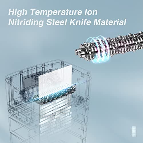 BONSEN Paper Shredder, 20-Sheet 60 Mins Nonstop Heavy Duty Paper Shredder for Office, 60dB Ultra Quiet Cross-Cut Shredder with 6.6 Gals Basket, Anti-Jam CD and Credit Shredder for Home Office (S3104) 8