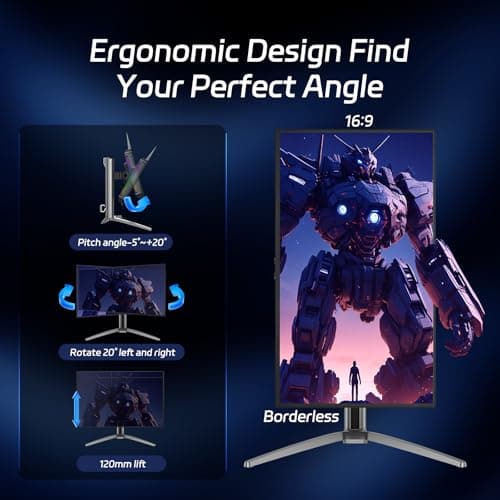 27 Inch 360Hz QD OLED 1440P Gaming Monitor, 3rd Gen Quantum Dot OLED 0.03ms GTG True 10 Bit, HDR400 109% DCI-P3 147% sRGB, Speakers Swivel Tilt Height Pivot Adjustable Type-C HDMI 2.1, DP1.4, G27T8T 7