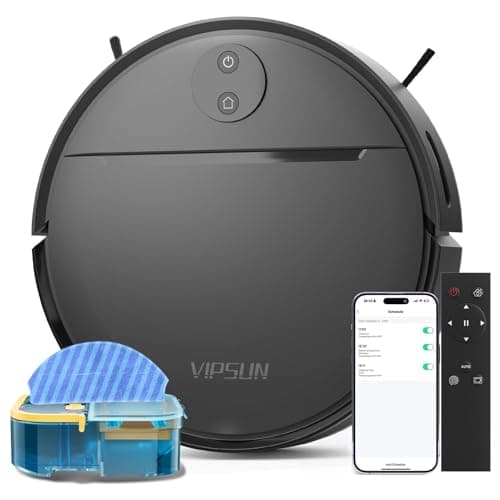VIPSUN Robot Vacuum and Mop Combo with 4000Pa Suction, APP/Voice/Remote Control, Robotic Vacuums with Personalized Adjustment Setting, Self-Charging, Obstacle Avoidance, Smart Home Robot Aspiradora