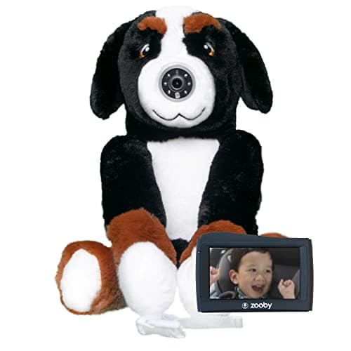 zooby Car Baby Monitor Helps Reduce Distracted Driving! Our Cuddly Plush Monitor That Babies Love Serves as a Soothing Companion for Baby so You Can Drive with Complete Peace of Mind - Cooper Canine