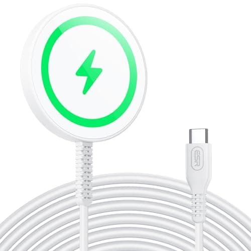 ESR for MagSafe Charger 15W Wireless Charger for iPhone 17/16/15/14/13/12 Apple Magnetic Charging Pad for AirPods 4/3/Pro/Pro 2 Galaxy S25 Series with Dual USB C Ports White