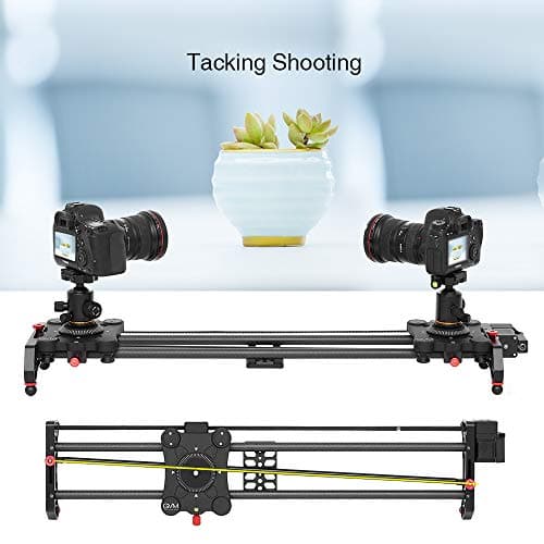 Camera Slider Track Dolly Slider Rail System with Motorized Time Lapse and Video Shot Follow Focus Shot and 120 Degree Panoramic Shooting 31" 80cm 9