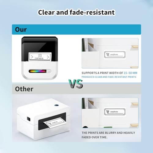 Hipasosy Label Maker Machine with Tapes,Portable Thermal Label Printer,Mini Bluetooth Inkless Label Stickers Makers for Home Storage School Business Office,Labeler Compatible with iOS & Android(Black) 8