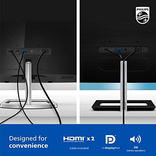 PHILIPS 278E1A 27" Frameless Monitor, 4K UHD IPS, 109% sRGB, Speakers, VESA, 4Yr Advance Replacement Warranty, Black/Silver 5