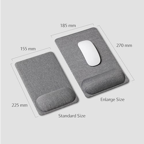 SenseAGE Compact Ergonomic Mouse Pad with Wrist Rest Support, Pain Relief, Non-Slip Base, Optimized Tracking Surface, Lightweight & Portable, Ideal for Office, Home & Travel, 8.9 x 6.1 in (Grey) 7