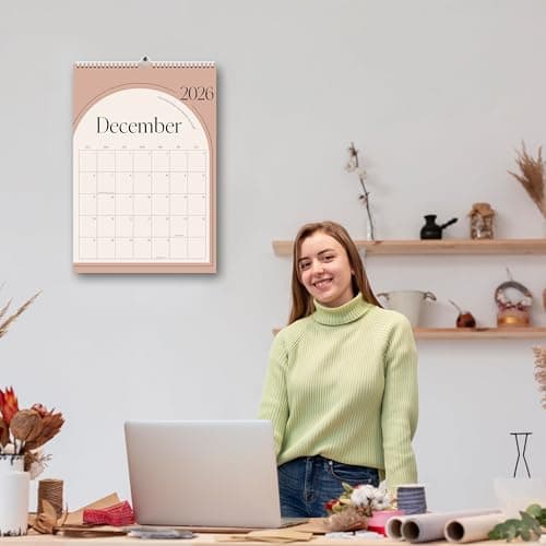 Aesthetic 2026 Wall Calendar - 12 Monthly Calendar from January 2026 to December 2026, 14.5" x 10.5", Modern Vertical Wall Hanging Calendar for Organizing & Planning 6