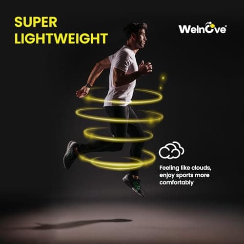 Running Sports Insoles Plantar Fasciitis - Welnove Athletic Inserts Arch Support for Flat Feet - Shock Absorption Insoles Foot Pain Fatigue Relief, Enhance Performance, Fit Most Shoes, Men Women (M) 2