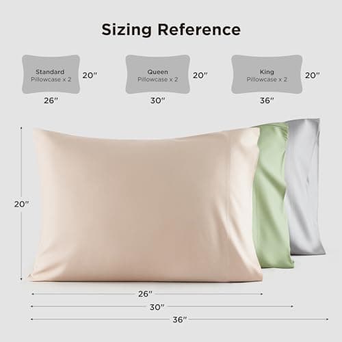 Bedsure King Size Pillow Cases Set of 2, Cooling Pillow Cases King, Rayon Derived from Bamboo Dark Grey Pillowcases, Breathable & Silky Soft Bedding Pillow Covers with Envelope Closure, 20x36 Inches 7