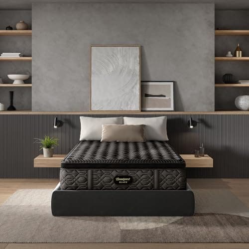 Beautyrest Black Series One 14.75" Medium Pillow Top Queen Mattress - Breathable, Cooling, and Supportive - CertiPUR-US Certified, 100-Night Sleep Trial, and 10-Year Limited Warranty