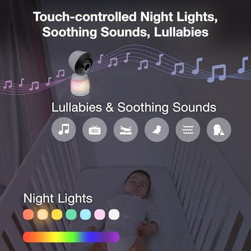 VTech Smart WiFi Baby Monitor with 2 Cameras, 1080p FHD Video, Free App with Motion Videos, Sound/Motion Alerts, 7" IPS Split‑Screen Display, Pan‑Tilt‑Zoom, Dual‑Room Monitoring – Smart HQ Max Twin 9