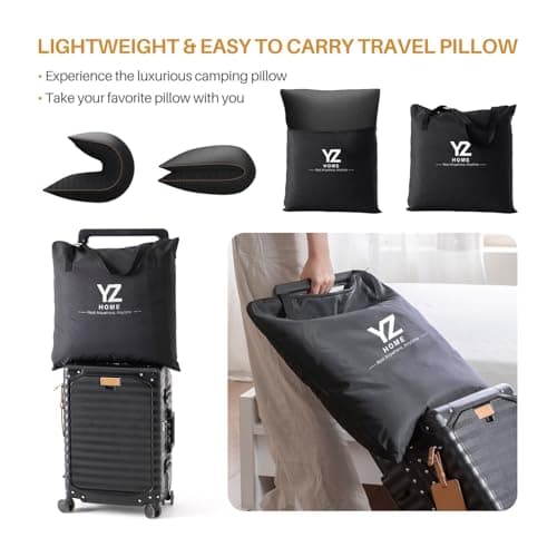 YZ HOME Pillow for Side and Back Sleepers Cooling Side Sleeper Pillow for Neck and Shoulder Pain Side Sleeper Bed pillows Queen Size with Adjustable Shredded Memory Foam Filling, Grey 7