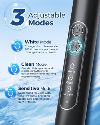TEETHEORY Rotating Electric Toothbrush for Adults with 8 Brush Heads, Sensitive Gum Care Electric Toothbrush with 3 Modes and 2 Min Smart Timer, Rechargeable Last 60 Days 7