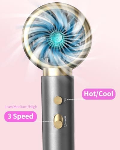 Dxliwky Ionic Hair Dryer with Diffuser and Concentrator, Powerful 1875W Fast-Drying Blow Dryer, Constant Temperature, Compact Lightweight Hair Dryer for Home Salon Travel (Silvery) 5