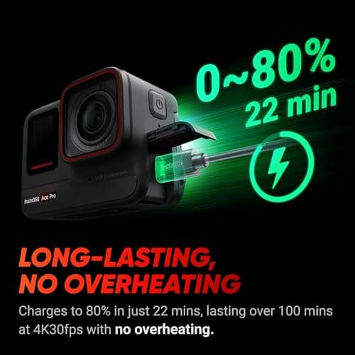 Insta360 Ace Pro - Waterproof Action Camera Co-Engineered with Leica, Flagship 1/1.3" Sensor and AI Noise Reduction for Unbeatable Image Quality, 4K120fps, 2.4" Flip Screen & Advanced AI Features 8