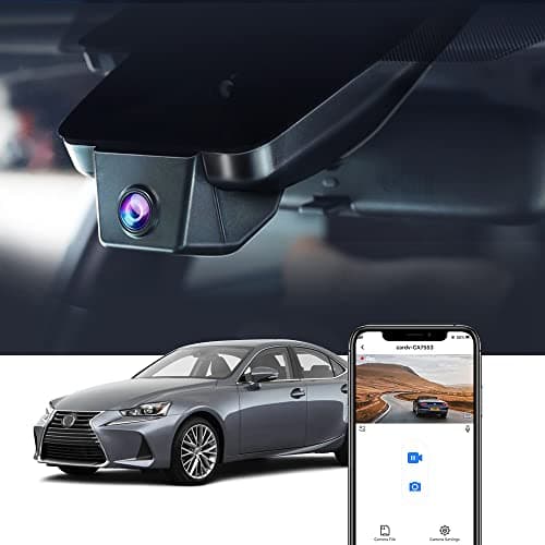 Fitcamx 4K Dash Cam Compatible with Lexus is 2017-2025 IS350 IS300 AWD IS200t F Sport, OEM Factory Look, 2160P UHD Video, Built-in WiFi & APP, Loop Recording, G-Sensor, Plug & Play, 64GB MicroSD Card