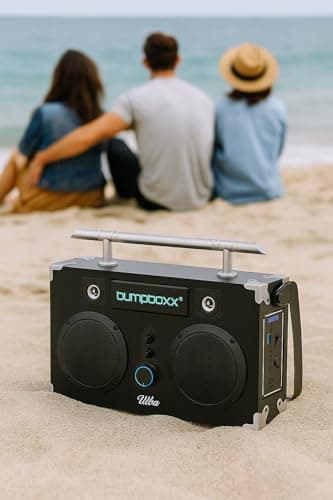 Bumpboxx Bluetooth Boombox Ultra Plus | Retro Boombox with Bluetooth Speaker | Includes Rechargeable Lithium Battery, Carrying Strap & Mic | Easy to Carry | NYC Graffiti 5