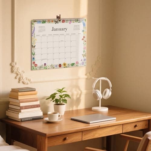 Jotsome Wall Calendar 2026, Monthly Wall Calendar From Now to December 2026 14.2x11.2 inch Wall Decoration for Home and Office, Easy Organizing, Gift for the Holidays (Florals) 7