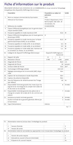 AOC Gaming CU34G2XP/BK skaerm - WLED - 11