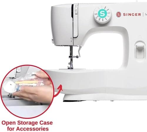 SINGER M1500 Lightweight & Portable Sewing Machine with Accessory Kit | 57 Stitch Applications, LED Light & 4-step Buttonhole | Great for Quilting, Crafts & Mending 8
