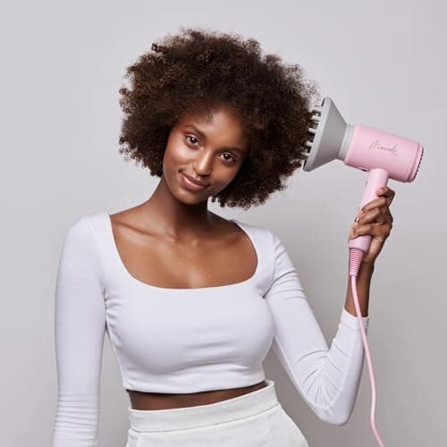 Mermade Hair Dryer - Blow Dryer, Hairdryer, Curly Hair Dryer, Professional Blowdryer for Fast Drying, Styling, Blowout, Compact & Portable, Works on All Hair Types - Pink (Pack of 1) 5