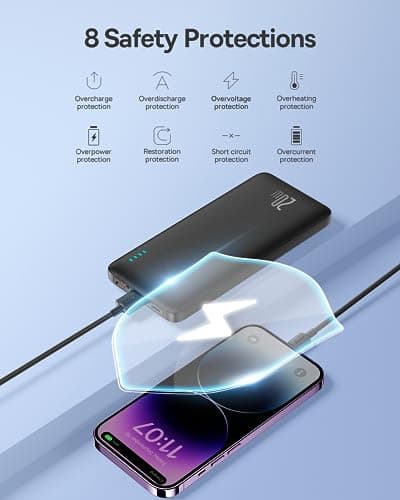 Baseus Picogo Power Bank, Qi2 Certified 15W Wireless Magnetic Battery Pack 10000mAh,22.5USB-C Fast Charging Magsafe Portable Charger for iPhone 17/16/15/14/13 Series 7