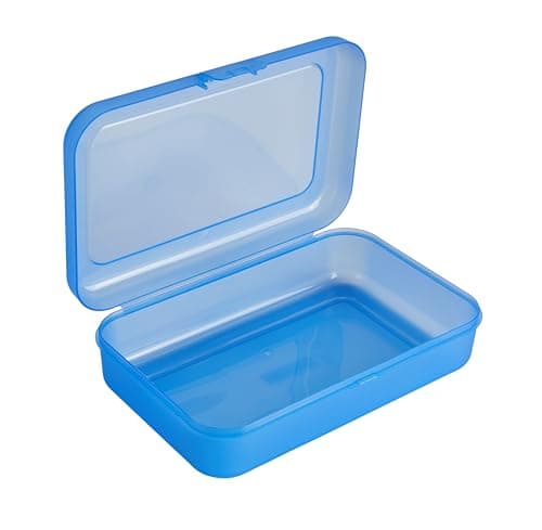 Amazon Basics Pencil Box, 1-Pack, Blue, Solid