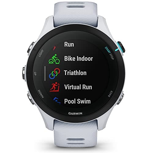 Garmin 010-02641-21 Forerunner 255 Music GPS Smartwatch Whitestone | Official USA Partner Model | Bundle with 2 YR CPS Enhanced Protection Pack 6