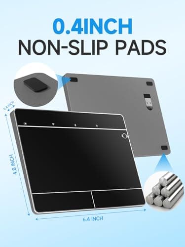 Homiguar Wireless Bluetooth Trackpad for Windows 10 & 11, 3-in-1 Connectivity Modes,High Precision Control, Portable Multi-Touch Gestures touchpad for PC & Laptop (Black) 6