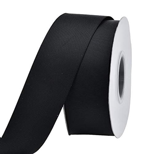 Ribest 1 1/2 inch Black Grosgrain Ribbon 25 Yards Per Roll for Gift Wrapping Crafts Bow Maker Wreaths Hair Accessories Wedding