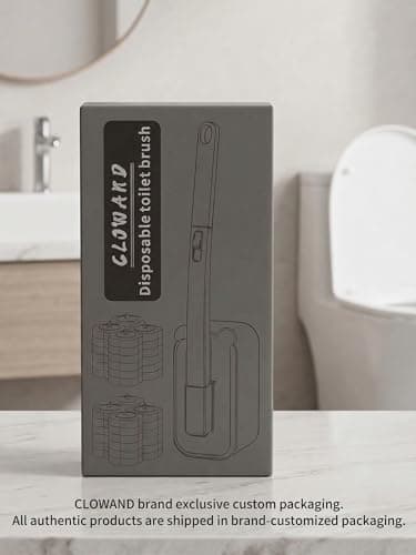 Disposable Toilet Brush with 48 Refills,Toilet Cleaning Supplies,Toilet Wand Brush Starter Kit,Wall Mounted Toilet Bowl Cleaner Brush with Holder for Bathroom Deep Cleaning & Hygiene (White) 5