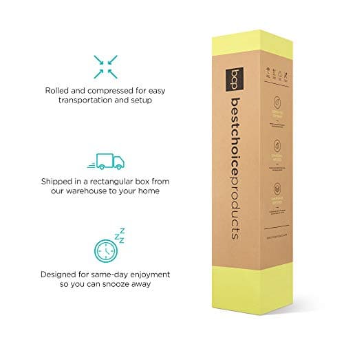 Best Choice Products 12 Inch, Green Tea Charcoal 12 Inch, Green Tea Charcoal Cooling Gel Memory Foam Mattress, Fiberglass Free, 3-Layer, Breathable - Queen, Medium Plush 7