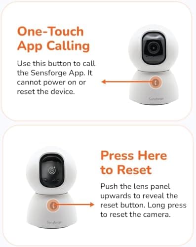 Sensforge 2.5K Indoor Pan-Tilt Dome Security Camera, 360° Coverage, AI Human & Pet Detection, Two-Way Talk, Dual-Band Wi-Fi (2.4G/5G), 64GB SD Card, Free Basic Plan, Optional Subscription (2, White) 9