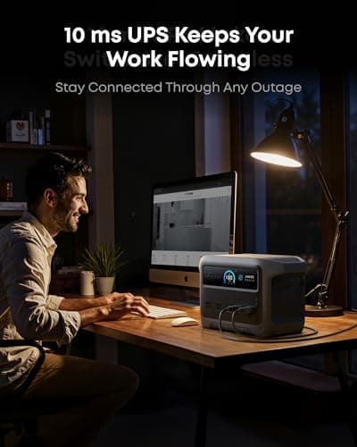 Anker SOLIX C1000 Gen 2 Portable Power Station with 200W Bifacial Solar Panel, 2,000W (Peak 3,000W) Solar Generator, Full Charge in 49 Min, 1,024Wh LiFePO4 Battery 9