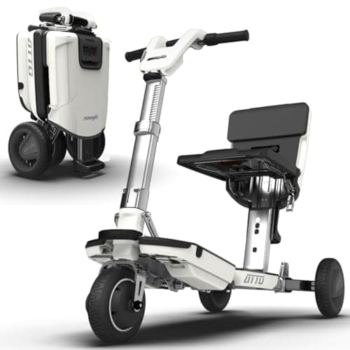 ATTO Folding Travel Powered Mobility Scooter by MovingLife, Full-Size Portable Electric Scooter, Lightweight Lithium Battery, Airline Approved
