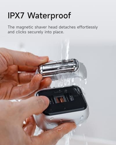 Laifen P3 Pro 3-Blade Electric Shaver, Dual Linear High-Speed Motors 12,000 Cuts/Min, 100-Min Runtime, IPX7 Waterproof, Rechargeable Electric Razor for Men, Travel-Friendly (Space Gray Aluminum Alloy) 9