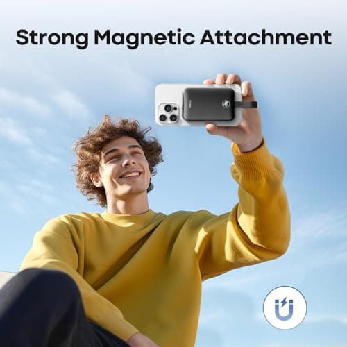 iWALK Magnetic Power Bank 10000mAh, 30W Wireless Portable Charger with Fast Charging USB-C Cable,Qi2 Certified 15W Battery Pack with LED Display for iPhone 17/16/16 Pro/15/14/13 Series, Samsung Galaxy 7