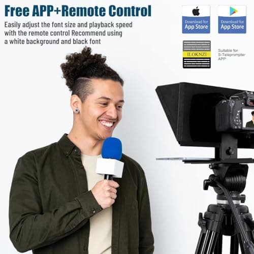 ILOKNZI i2/12-inch All-Metal Lift-up teleprompter | Fits 12.9-inch Tablets with 9-inch Width | with Premium Tempered Optical Glass | Supports Webcam Wide-Angle Camera Lenses Studio Production Video 6