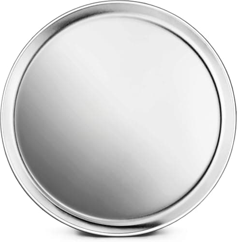 New Star Foodservice Restaurant-Grade Aluminum Pizza Pan, Baking Tray, Coupe Style, 12 Inch
