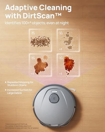 3i P10 Ultra Robot Vacuum and Mop Combo, 18,000 Pa Suction, Self-Emptying, Auto-Extending Edge Mopping, 140℉ Hot-Water Self-Cleaning, LiDAR Navigation, Automatic TangleCut for Pet Hair 8