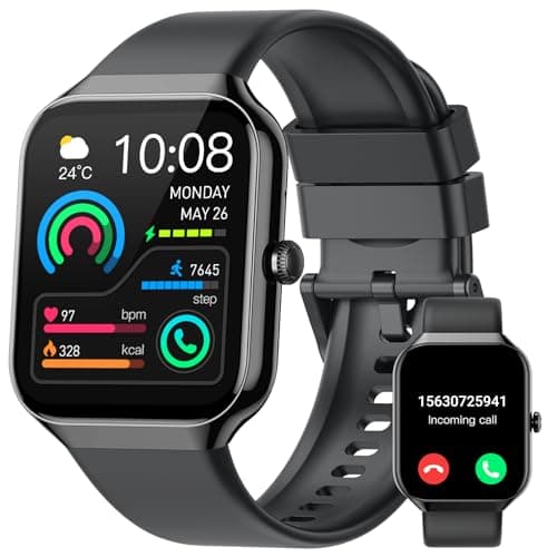 Smart Watch for Men Women, 1.96"HD 2025 New Smartwatches (Answer/Make Call) with Heart Rate/Sleep Monitor/Pedometer, Fitness Tracker Watch 113+ Sport Mode IP68 Waterproof Step Counter for Android iOS