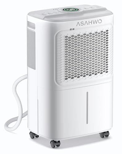 2500 Sq.Ft Dehumidifier for Basement Home, ASAHWo 34 Pints Dehumidifier with Drain Hose, Quiet Portable Dehumidifiers for Bathroom Large Room, Bedroom, Auto Defrost,Smart Humidity Control,24H Timer