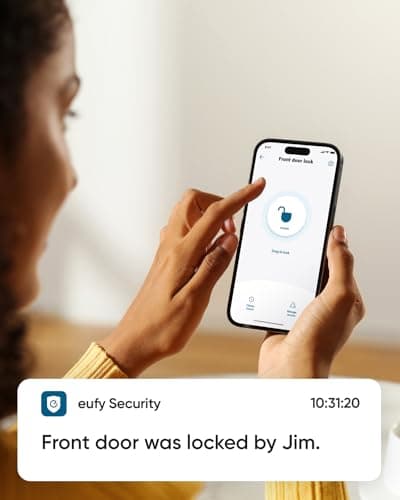 eufy Security Smart Lock C220, Fingerprint Keyless Entry Door Lock, Built-in Wi-Fi, App Remote Control, Front Door Smart Deadbolt, IP53 Waterproof, 8-Months Battery, Nickel 6