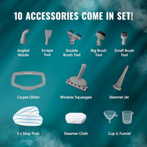 PurSteam 10-in-1 Steam Mop, Floor Steamer with Detachable Handheld Steam Cleaner for Tile, Hardwood Floors 9