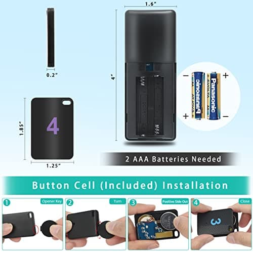 Key Finder, Stick on TV Remote Control| Find My Keys Device, 4 Pack Wireless Car Key Finders That Make Noise | 115ft Range 85dB RF Keys Tracker, Phone/Wallet Finder with 4 Item Locator Tags 8