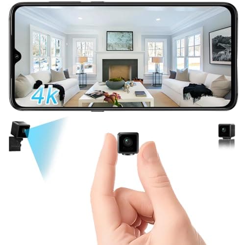 Mini 2025 4K Camera WiFi Wireless Small Portable HD Nanny Cam with Motion Detection,Cloud & SD Storage,Night Vision,Wide Angle,Can No Need WiFi Cams Micro Security Cameras for Home Baby Indoor Outdoor