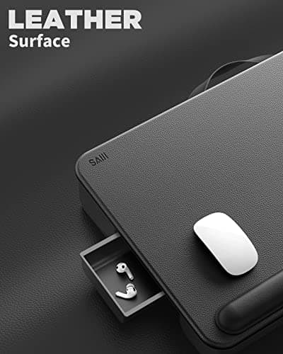 SAIJI Laptop Lap Desk, Portable Laptop Desk for Bed - Fits Up to 17" Laptops & MacBook,Lightweight Lap Tray Table with Storage Drawer, Lap Desk with Cushion, Lap Stand for Bed & Couch 5